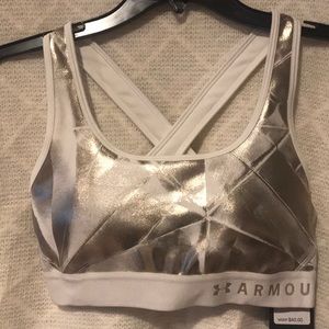 Under Armour Metallic Gold Sports Bra